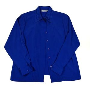 Yves St Clair Royal Blue Blouse Size 14